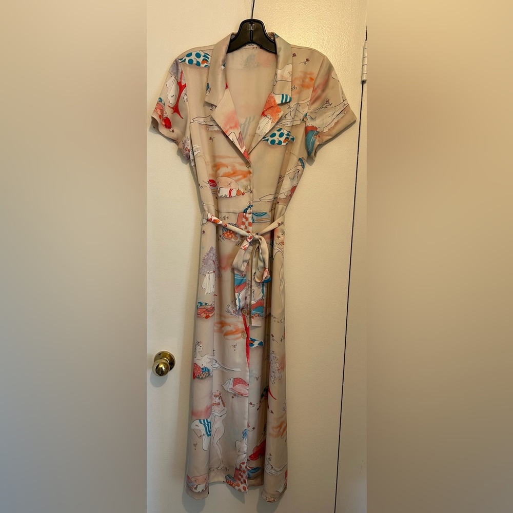 Wilfred Abstract Patterned Shirt Dress